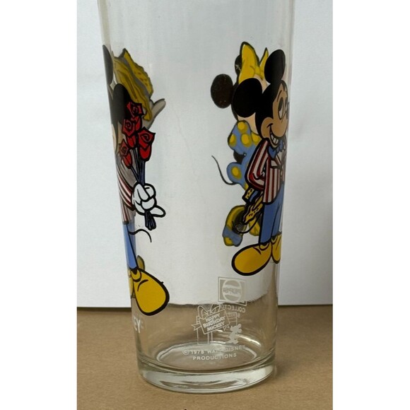 Walt Disney Happy Birthday Mickey Minnie Mouse Vintage 70s Pepsi Collector Glass - Picture 3 of 10